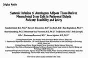 Systemic infusion of autologous adipose tissue-derived mesenchymal stem cells in peritoneal dialysis patients: Feasibility and safety